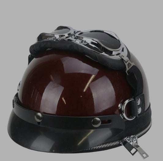 Moto Biker Helmet Backpack, Colour: Burgundy