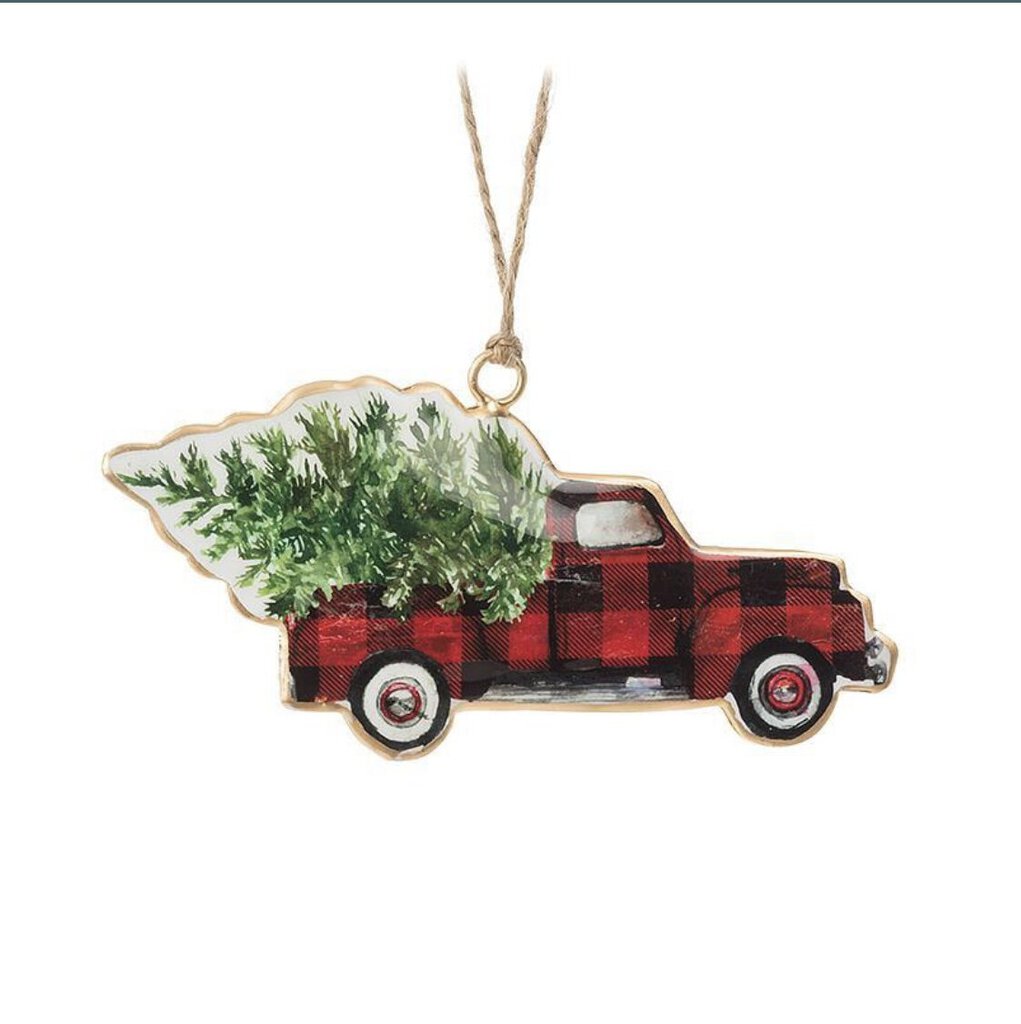 Abbott Metal Truck With Tree Ornament