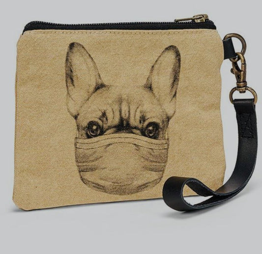 Abbott Masked Frenchie Dog Pouch with Strap