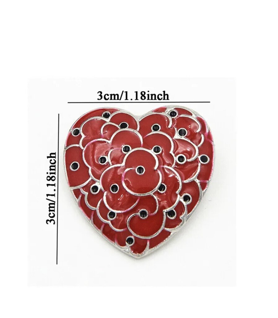 Heart Poppy Pin