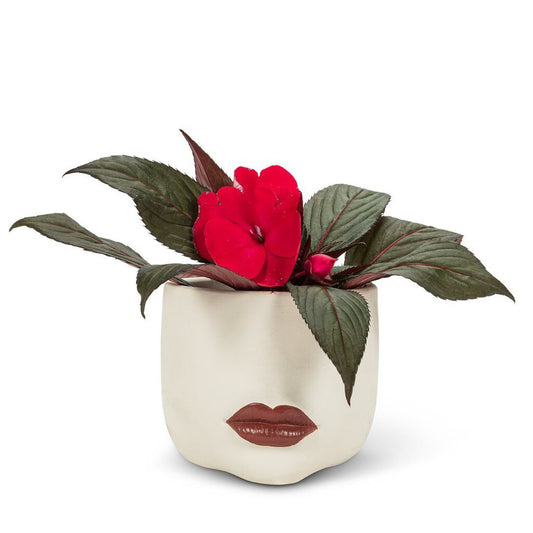 Small Red Lip Planter