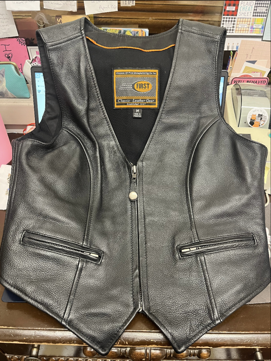 Leather Vest - Size M