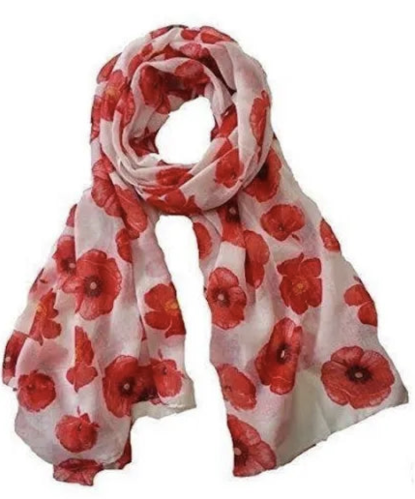 White Poppy Scarf Fundraiser