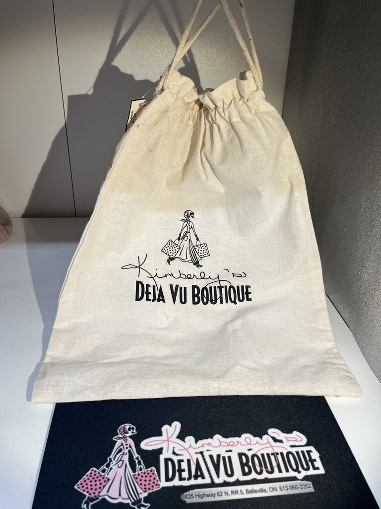 DeJa Vu Logo Drawstring Cotton Bag