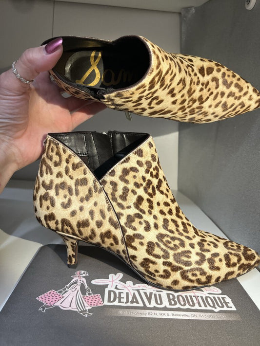 Sam Edelman Real Fur Kitten Heels - Size 7