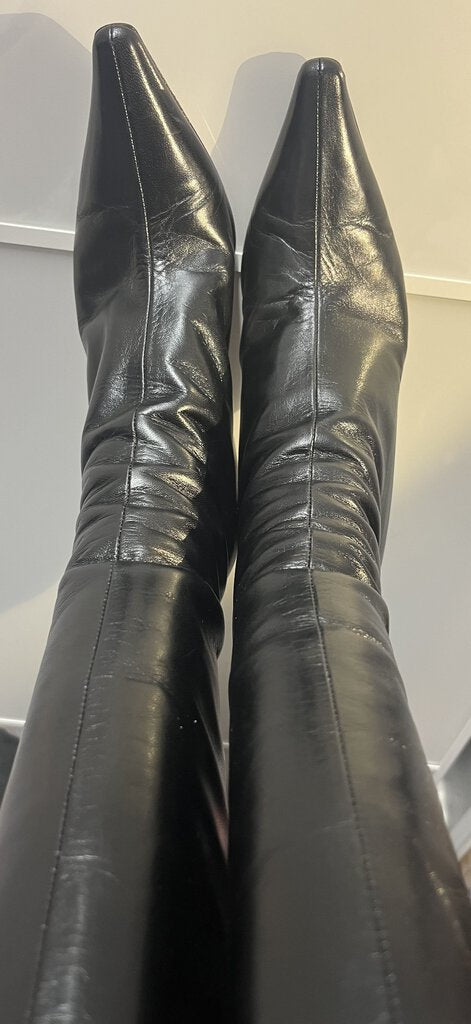 Jimmy Choo Tall Leather Boots - Size 36.5