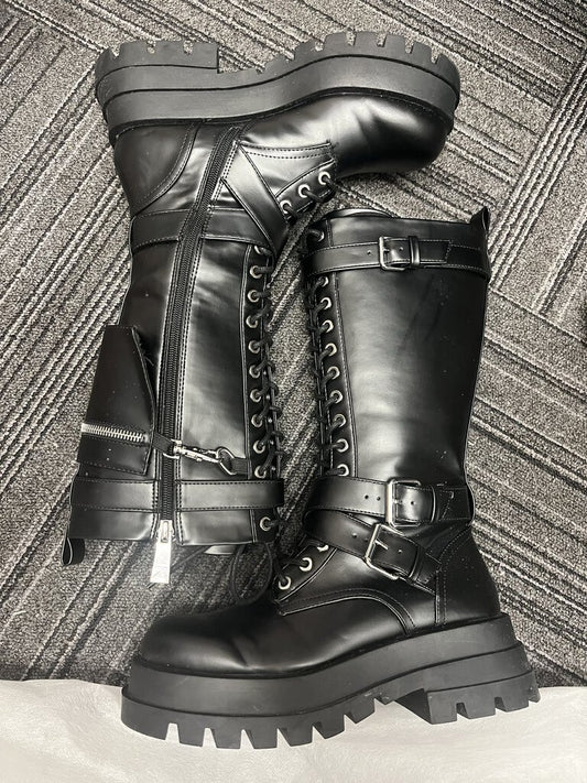 Zara Platform Boots - Size 37