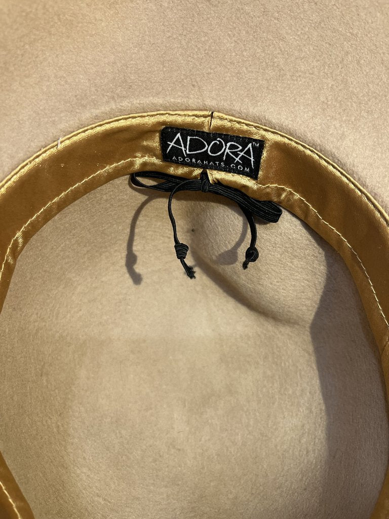 Adora Adjustable Feather Band Wool Hat