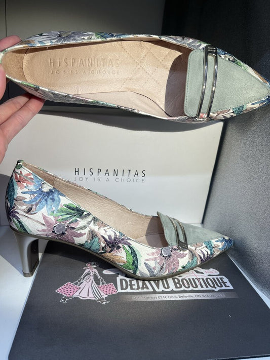 Hispanitas Leather Floral Heels (7.5)