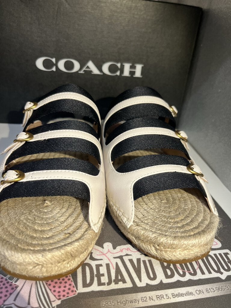 Coach Flat 3 Strap Espadrilles 9.5