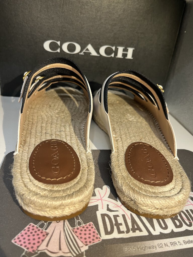 Coach Flat 3 Strap Espadrilles 9.5