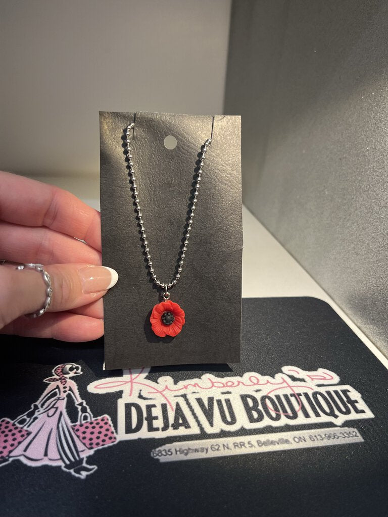 Single Poppy Necklace