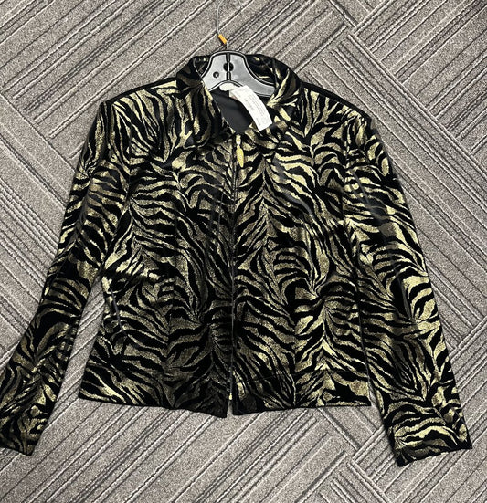 Joseph Ribkoff Velvet Animal Print Jacket (L)