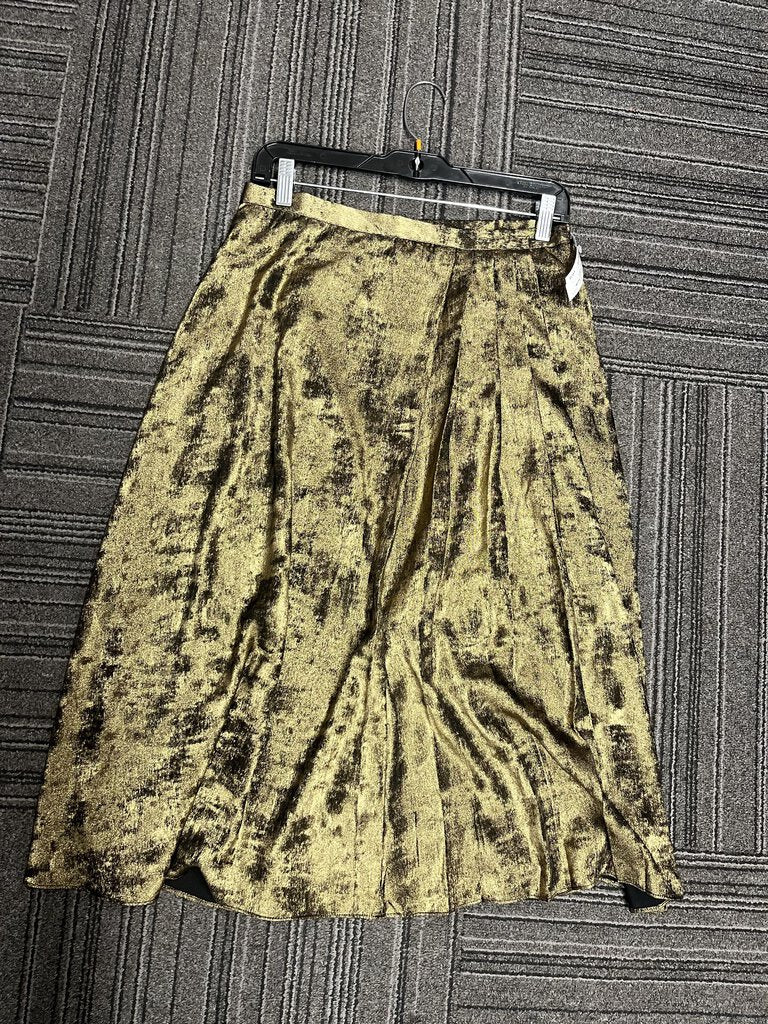 Halston Metallic Pleated Skirt (s)