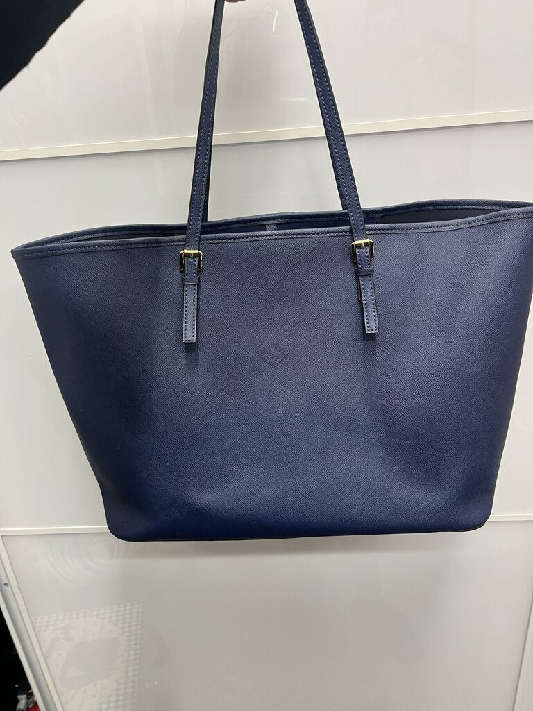 Michael Kors 2 Handle Navy / Gold Tote