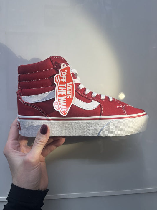 Vans Canvas Red HighTops (6.5)