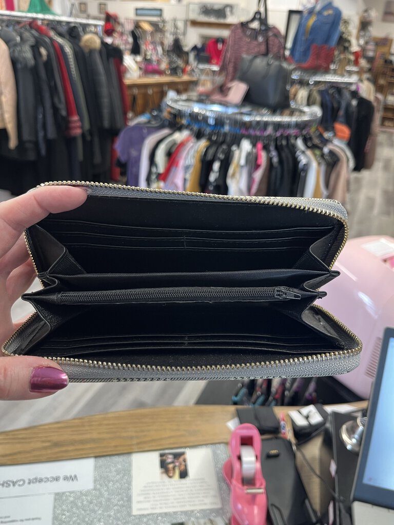 Plaid Sparkle Zip Wallet