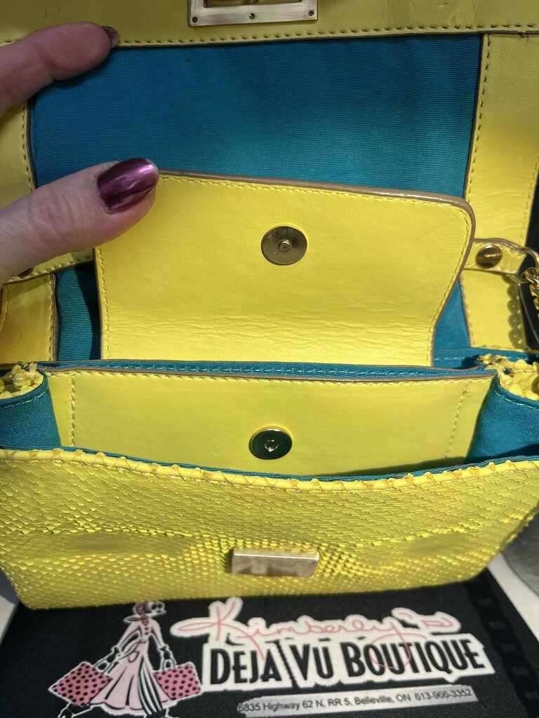 Brian Atwood Yellow Leather Purse