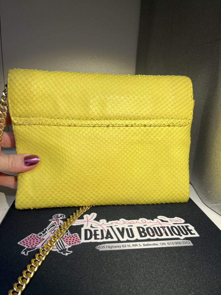 Brian Atwood Yellow Leather Purse