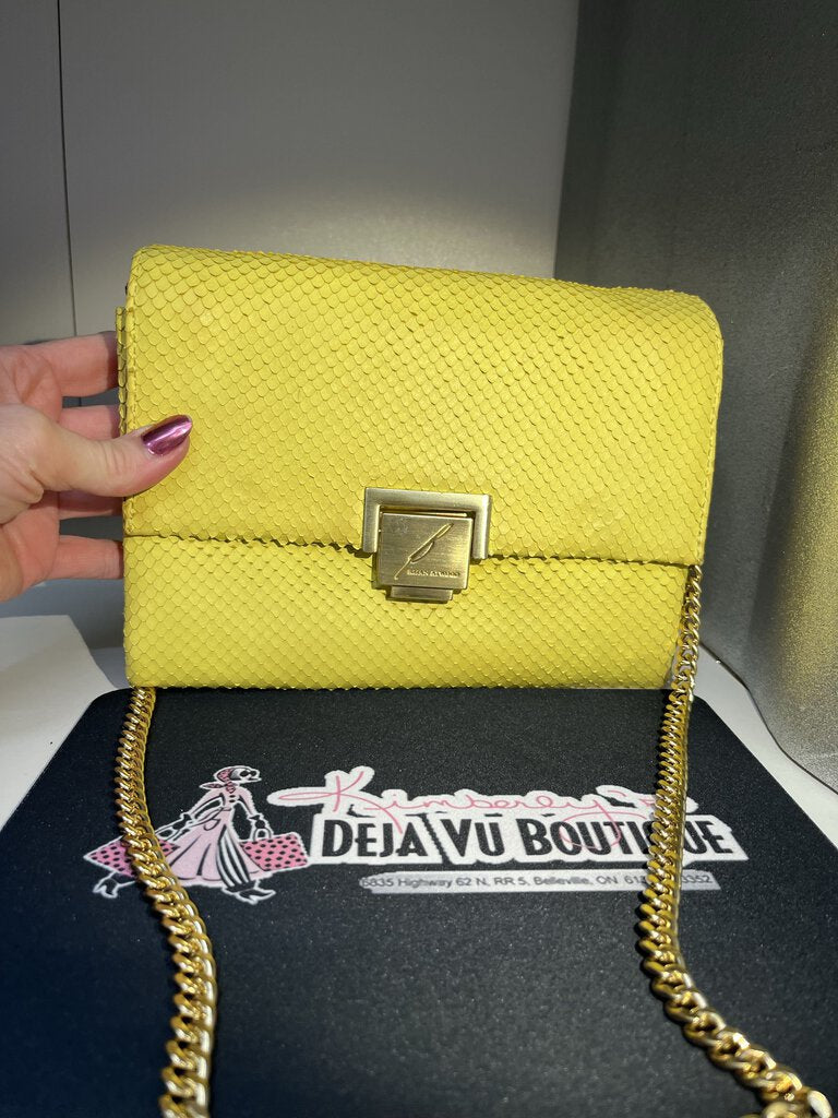 Brian Atwood Yellow Leather Purse