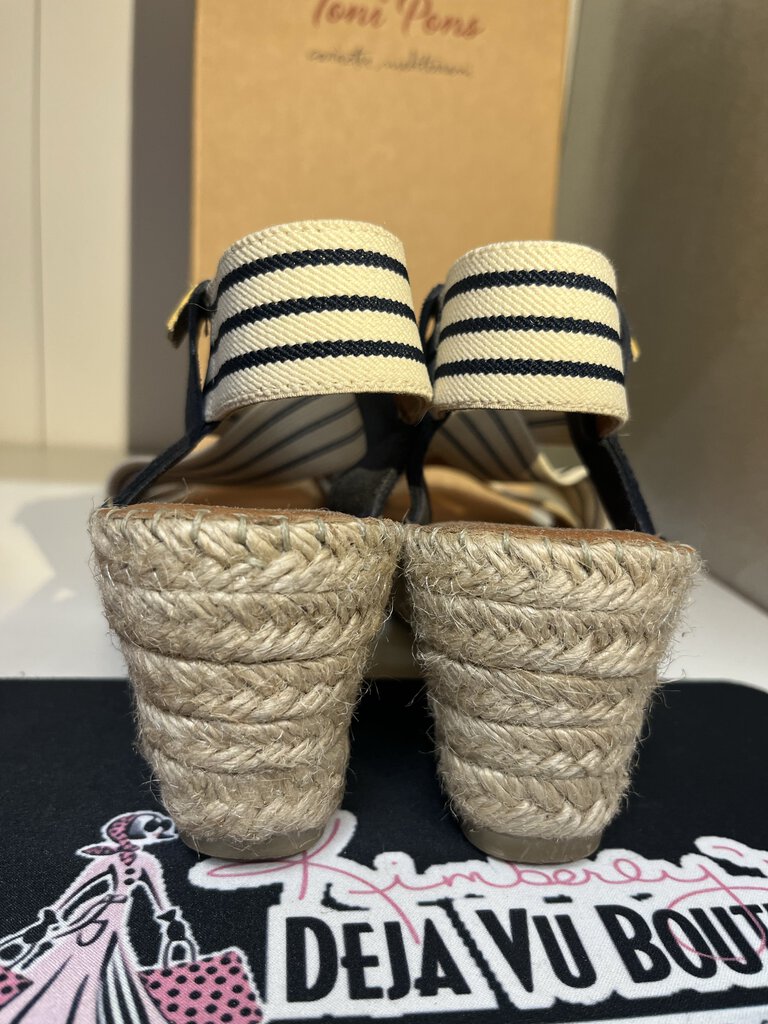 Toni Pons Stripe Espadrille Sandals 39-8