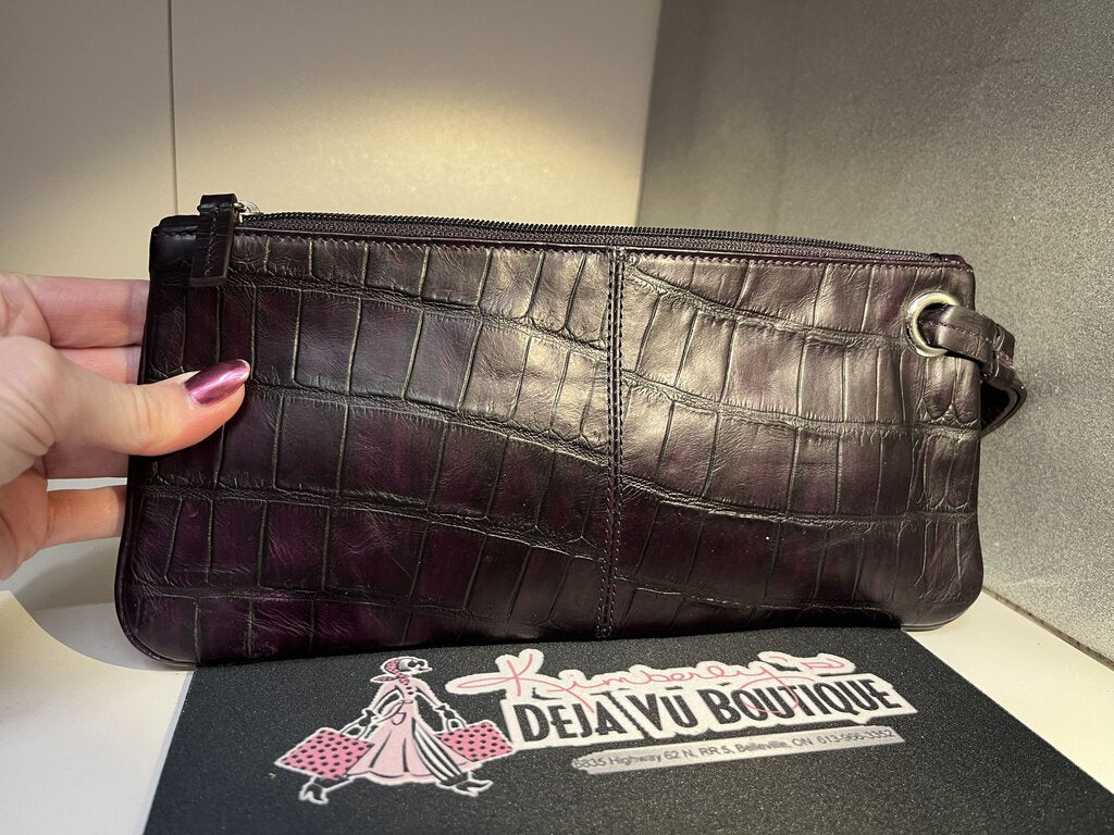 Danier Deep Purple Leather Wristlet